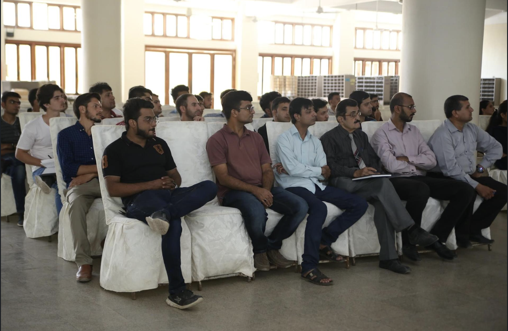 Attendees at the freelancing training program