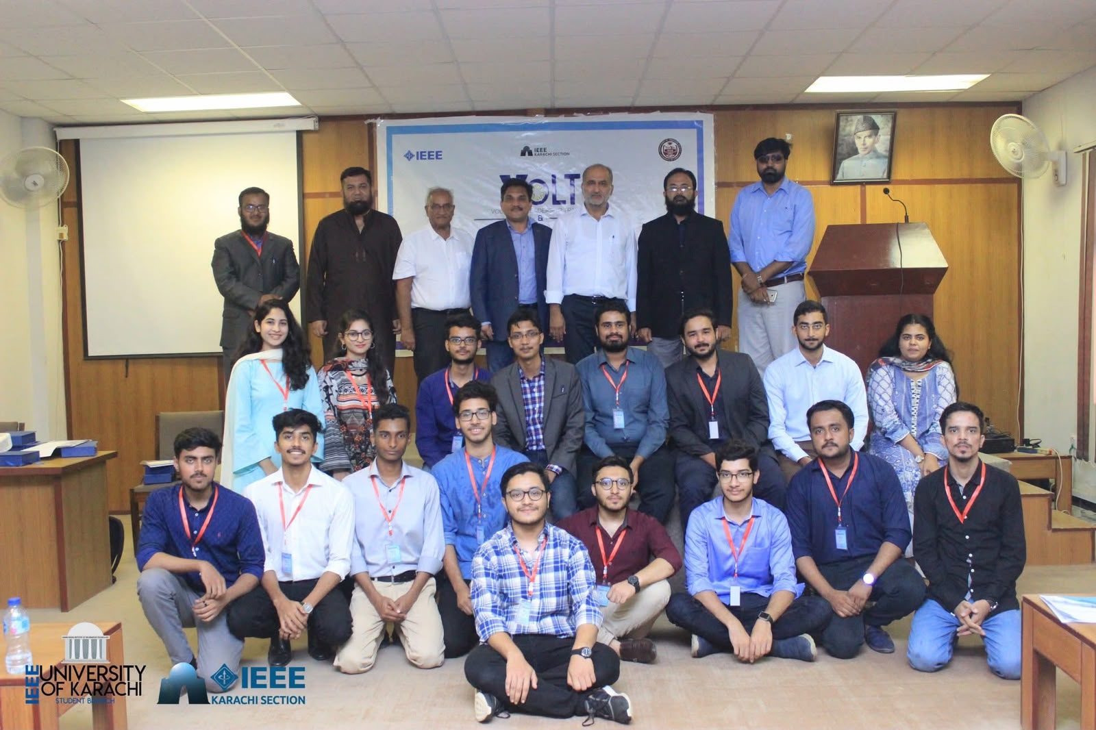 VOLT & SPAC participants and faculty, IEEE Karachi Section, University of Karachi