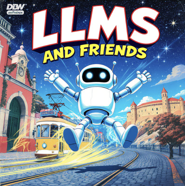 LLMs and Friends Lisbon event poster