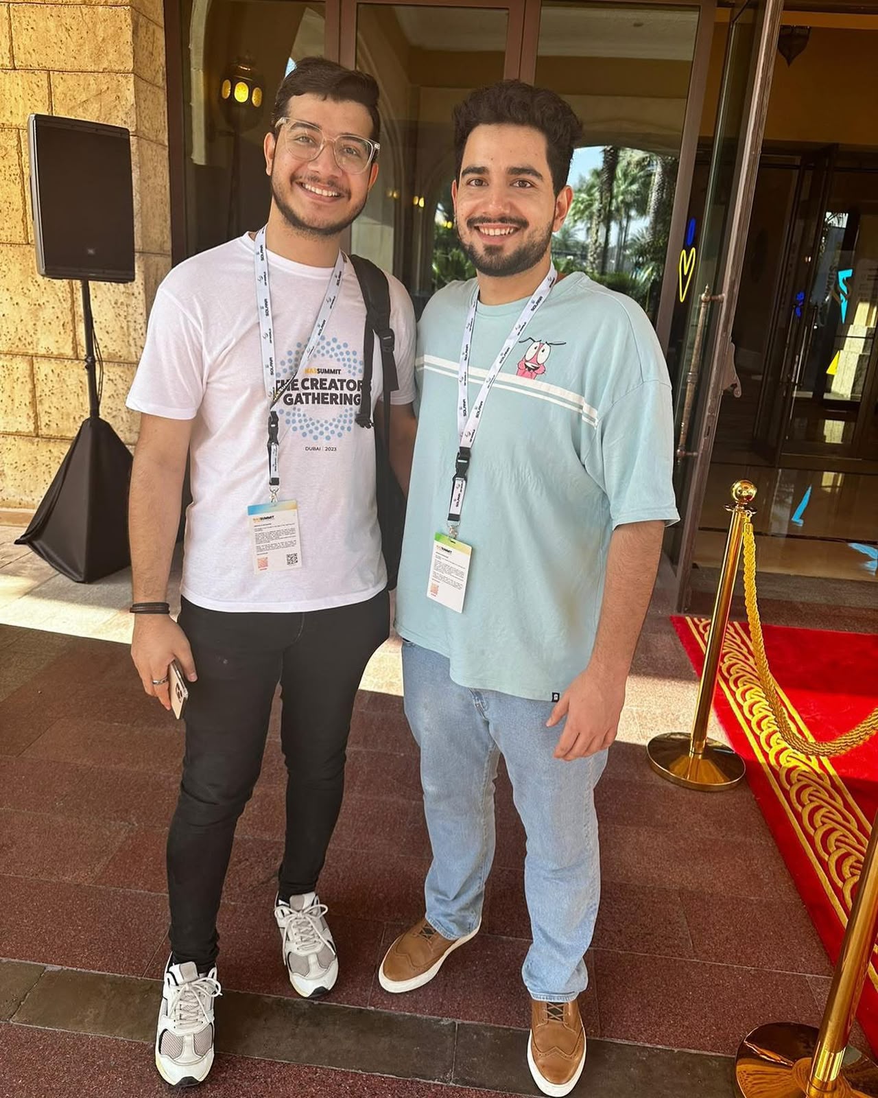 Raza Haider with a fellow creator at NAS Summit Dubai